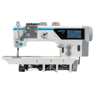  Jack Z7-181000 Single Needle AI Direct Drive Compound Walking Foot Lockstitch Sewing Machine Complete Unit with Table and Stand 
