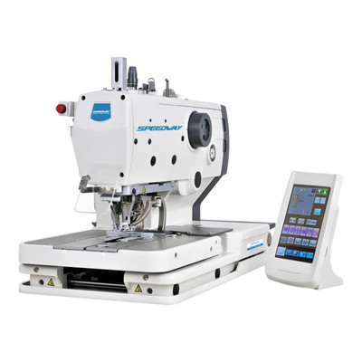  Speedway SW-9820 Electronic Keyhole Buttonhole Eyelet Machine Complete Unit with Table and Stand 