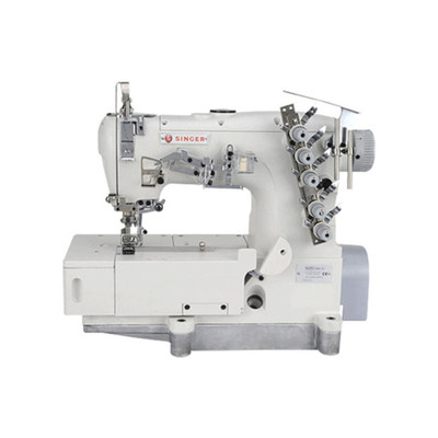  Singer 522D-356-03TB 3 Needle Flatbed Coverstitch Industrial Sewing Machine Complete Unit with Table and Servo Motor 