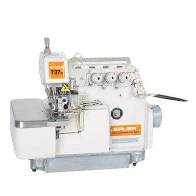  Siruba 737K-504M5-04-BK High Speed 3 Thread Overlock Machine Complete Unit with Table and Servo Motor 