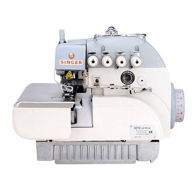  Singer 321C-241M-25 High Speed 4 Thread Overlock Machine Complete Unit with Table and Servo Motor 