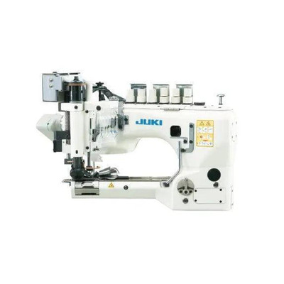  Juki MS-3580SF-1SN-MT03 Three-Needle Feed-Off-The-Arm Double Chainstitch Sewing Machine Complete Unit with Table and Servo Motor 