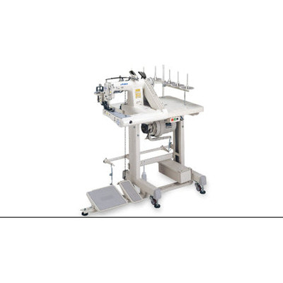 Juki MS-1261F/M 3-Needle Feed-Off-The-Arm Double Chainstitch Sewing Machine Complete Unit with Table and Servo Motor
