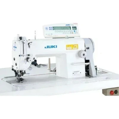  Juki DLM-5400NH-7WB Single Needle Lockstitch Industrial Sewing Machine with Vertical Edge Trimmer Complete Unit with Table and Servo Motor 
