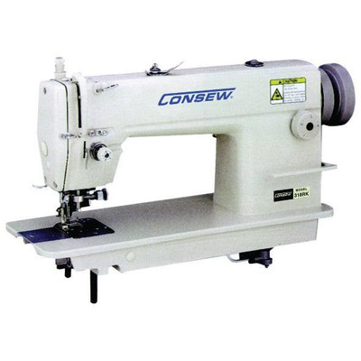  Consew 318RK-2 Single Needle Drop Feed Sewing Machine with Table and Servo Motor​ 