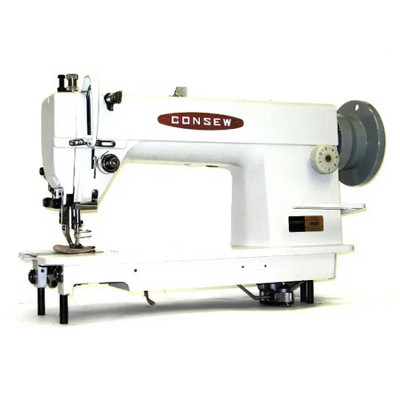 Consew 205RB-1 Heavy Duty Single Needle Upholstery Walking Foot Sewing Machine with Table and Servo Motor   Consew 205RB-1 Heavy Duty Single Needle Upholstery Walking Foot Sewing Machine with Table and Servo Motor