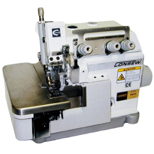  Consew 693EX/694EX/695EX Series High Speed 3, 4, or 5 Thread Elastic Fabric Overlock Machines with Table and Servo Motor 