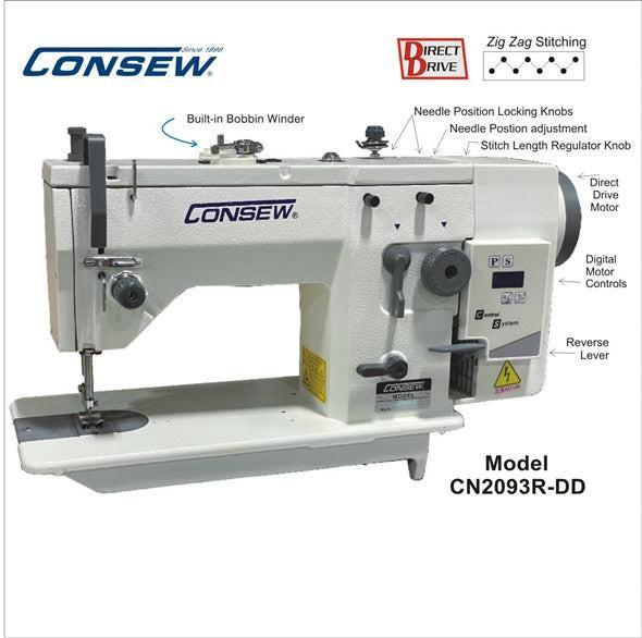 Consew CN2093R-DD Single Needle Drop Feed Zig-Zag Sewing Machine