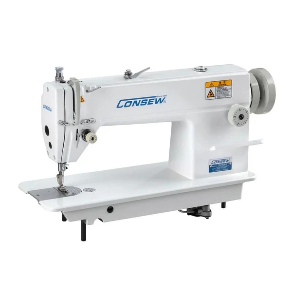  Consew 7360R-2 Single Needle Lockstitch Industrial Sewing Machine with Complete Tabling and Servo-Motor 