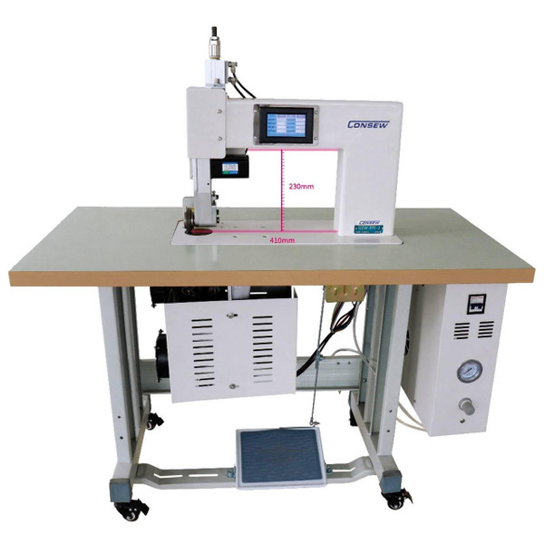  Consew UEW-PPE-2 Ultrasonic Embossing Machine for PPE Face Masks with Complete Tabling 
