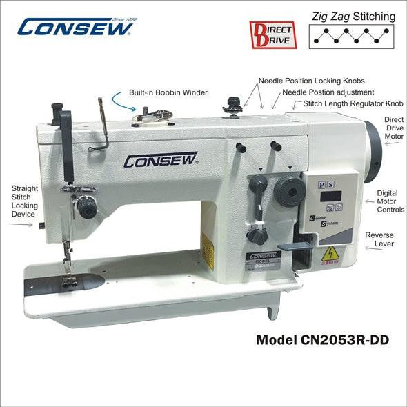 Consew CN2053R-DD Single Needle Drop Feed Zig-Zag Sewing Machine