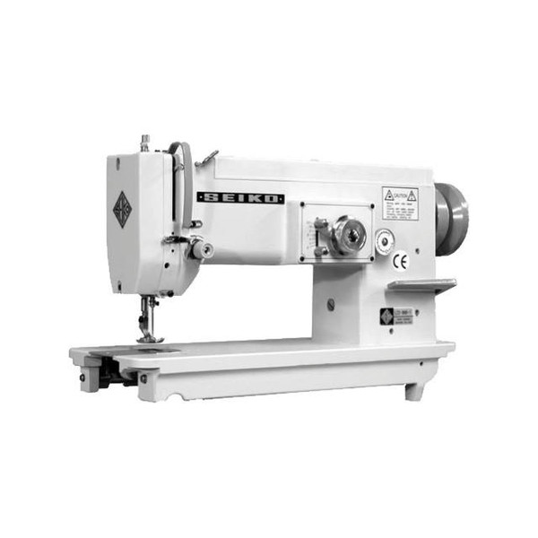 Seiko LZ2-992 Series Single Needle Zig-Zag Walking Foot Sewing Machine with Table and Servo Motor 