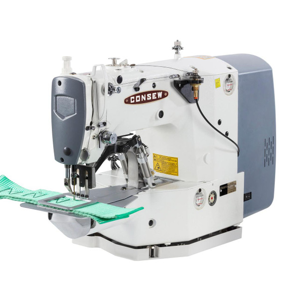  Consew CM-1900HS-XL Single Needle Direct Drive Computer-Controlled Bar Tacking Machine with Complete Tabling 