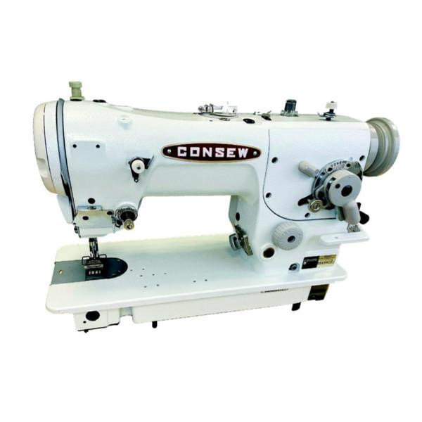  Consew 5457RB-1 Single Needle Compound Walking Foot Sewing Machine with Table and Servo Motor 