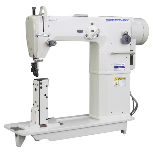  Speedway SW-810D Single Needle Post Bed Lockstitch Sewing Machine Complete Unit with Table and Stand 