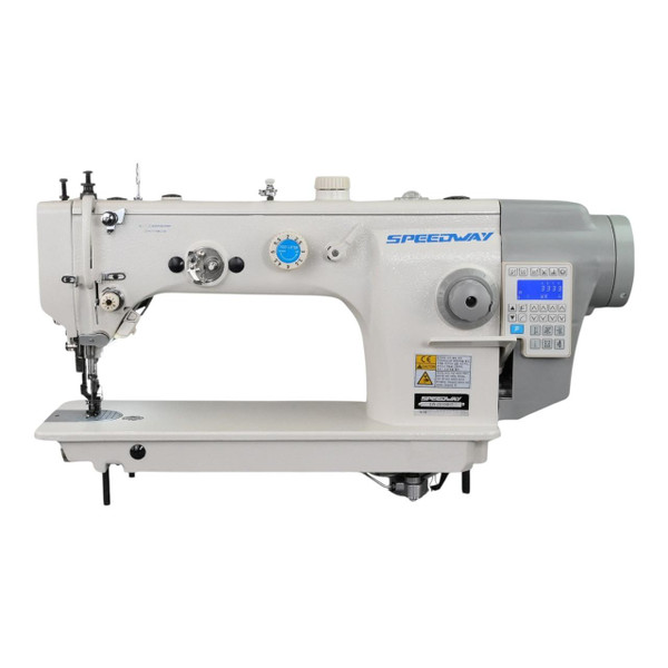  Speedway SW-2810D-7 Heavy Duty Single Needle Long Arm Walking Foot Lockstitch Sewing Machine Complete Unit with Table and Stand 