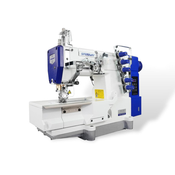 Speedway SW-562-01CB 3 Needle Flatbed Coverstitch Machine Complete Unit with Table and Stand 