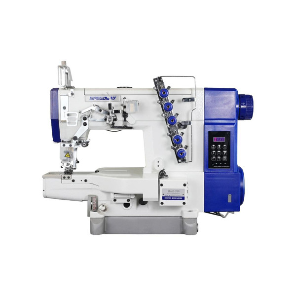  Speedway SW-662-01-CB Industrial 3-Needle Cylinder Arm Coverstitch Machine Complete Unit with Table and Stand 
