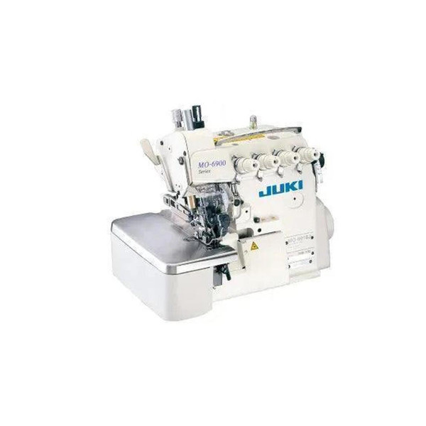  Juki MO-6914J-CH6700 Industrial Heavy Duty Double Needle Variable Top Feed Overlock Machine Complete Unit with Table and Servo Motor 