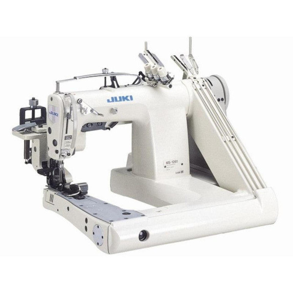  Juki MS-1261МF/V045R(S) 3-Needle Feed-Off-The-Arm Double Chainstitch Sewing Machine Complete Unit with Table and Servo Motor 