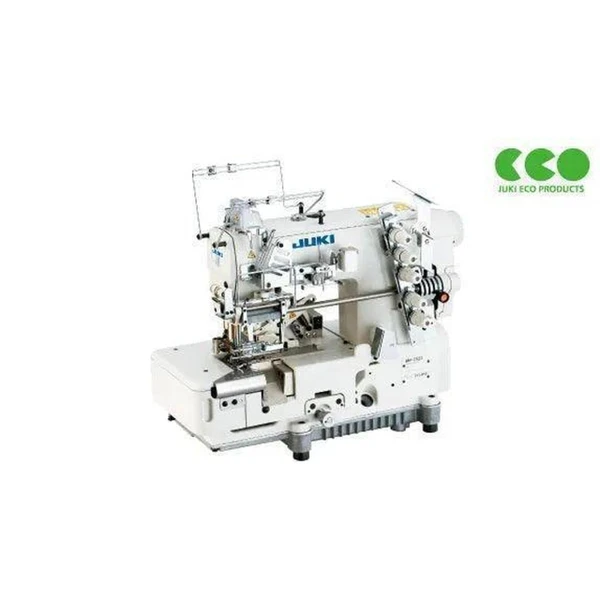  Juki MF-7523-E11B64/MD11/TC16B Industrial Flat-Bed Top and Bottom Coverstitch Machine Complete Unit with Table and Servo Motor 