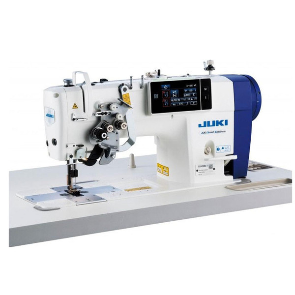  Juki LH-4578C-FGF-7NB Double Needle Semi-Dry Lockstitch Industrial Sewing Machine Complete Unit with Table and Stand 