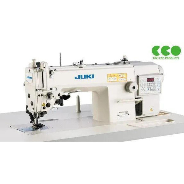 Juki DMN-5420N(D,F) Single Needle Direct Drive Needle Feed Sewing Machine with Automatic Thread Trimmer and Vertical Edge Trimmer Complete Unit with Table and Stand 