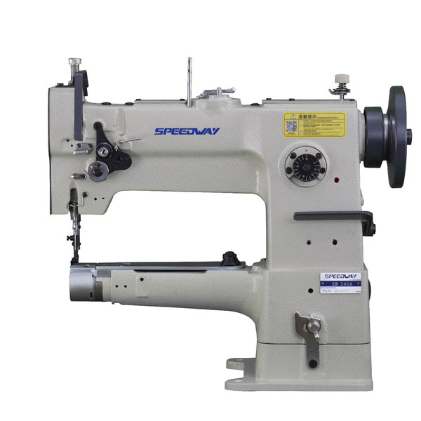 Speedway SW-246 Heavy Duty Single Needle Cylinder Bed Lockstitch Industrial Sewing Machine Complete Unit with Table and Servo Motor