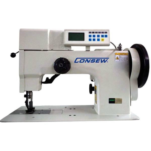  Consew 2040-DSM-E Single/Double Needle Extra Heavy Duty Programmable Sewing Machine with Complete Tabling 