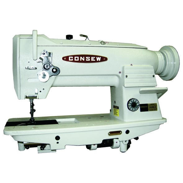  Consew 254RB-3 Series Single Needle Heavy Duty Needle Feed Sewing Machine Complete with Table and Servo Motor 