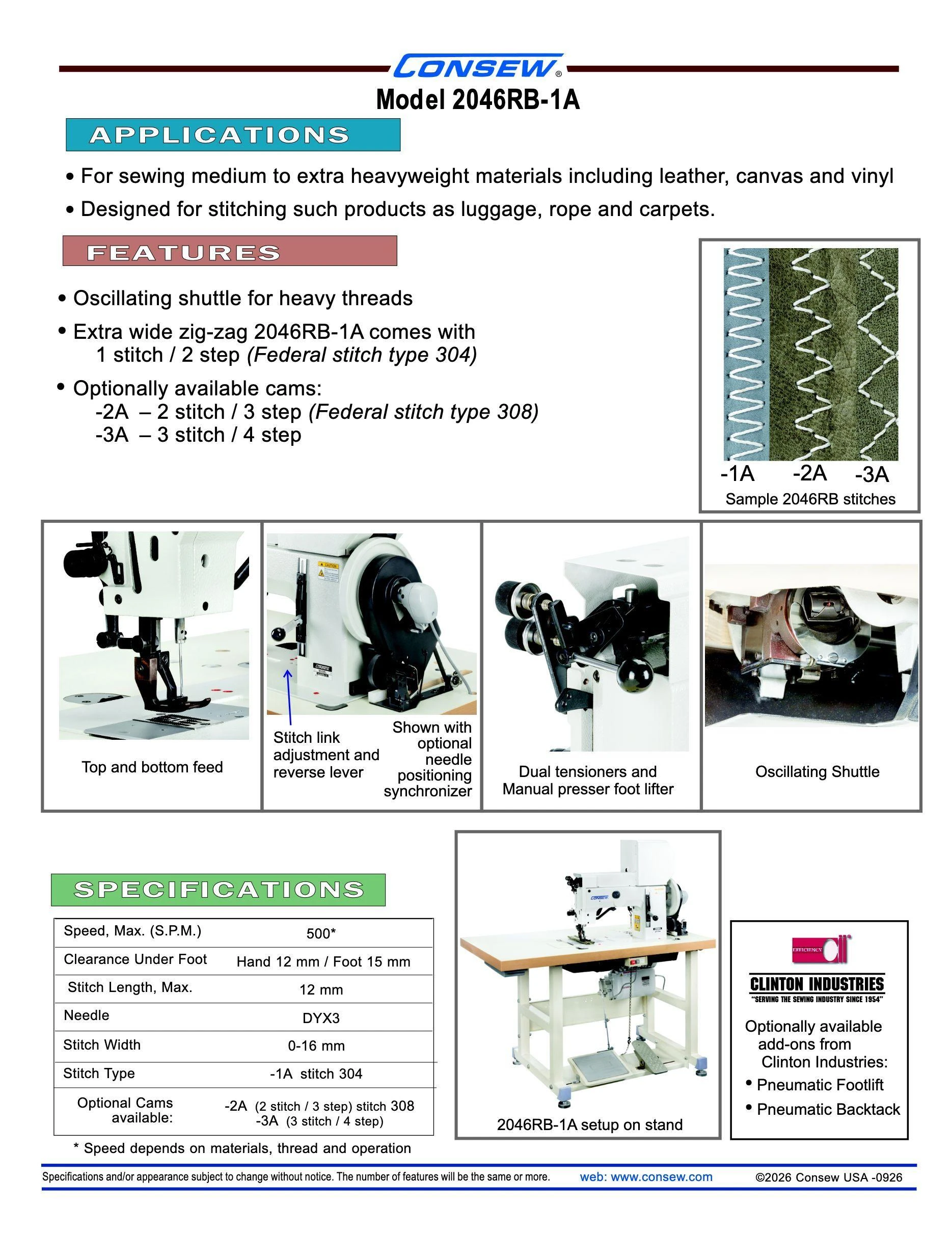 Consew 2040 Brochure