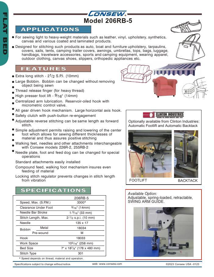 Consew 206RB-5 Brochure