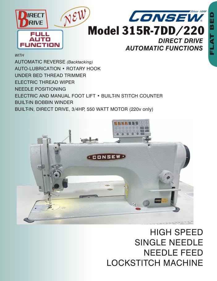 Consew 315R-7DD Series Brochure