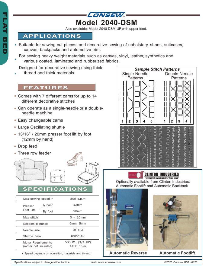 Consew 2040-DSM Brochure