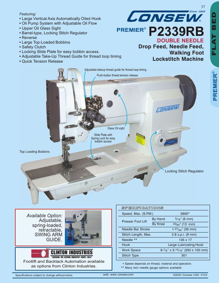 Consew P2339RB-1 Series Brochure