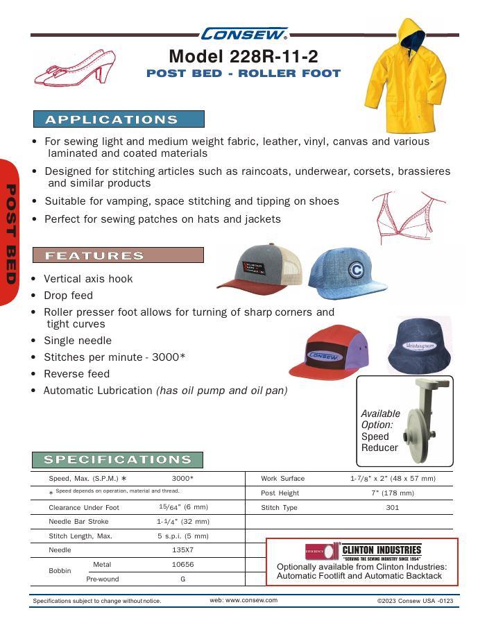 Consew 228R-11-2 Series Brochure
