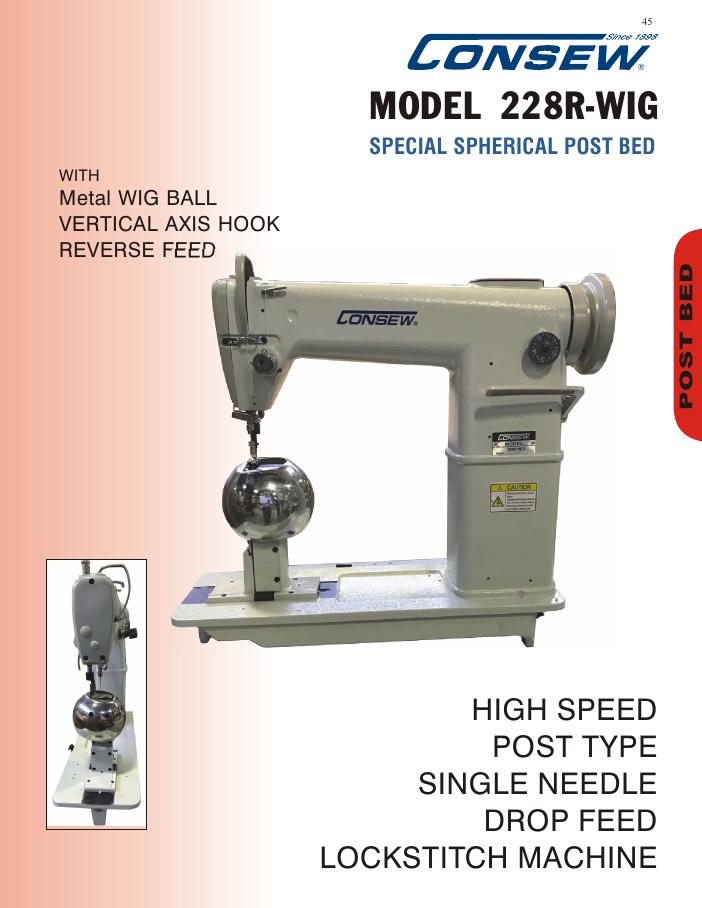 Consew 228R-11-1 Sewing Machine With Table and Servo Motor