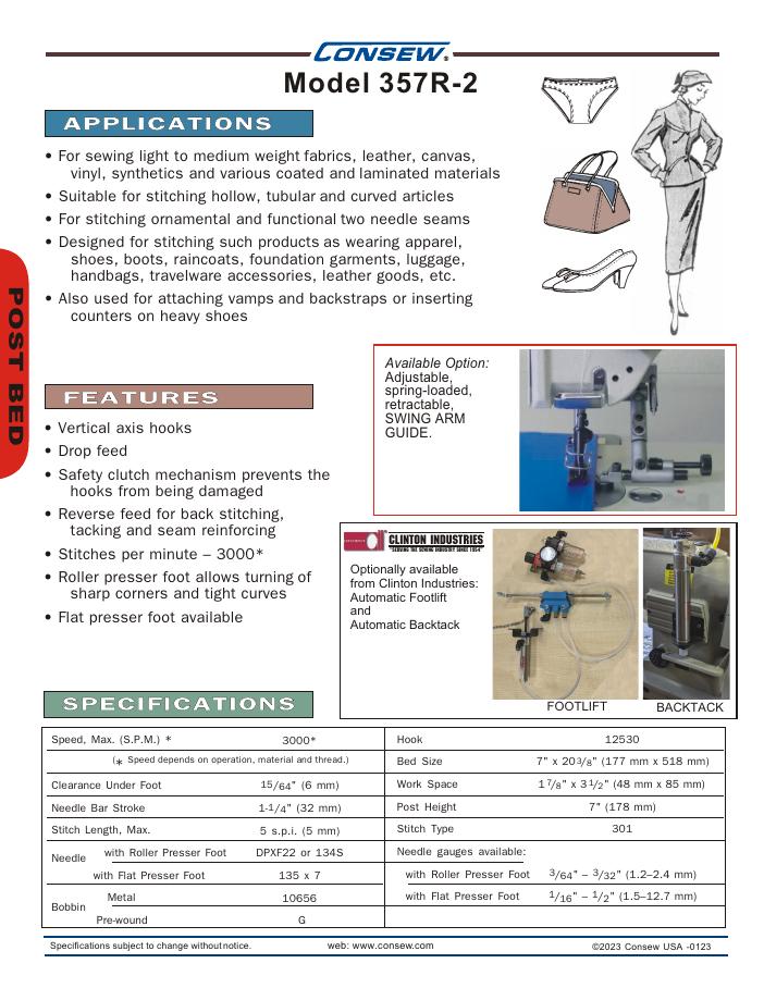 Consew 357R-2 Series Brochure