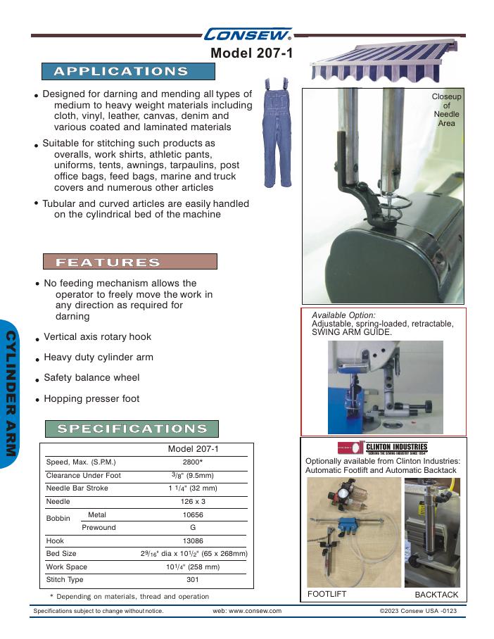 Consew 207-1 Series Brochure