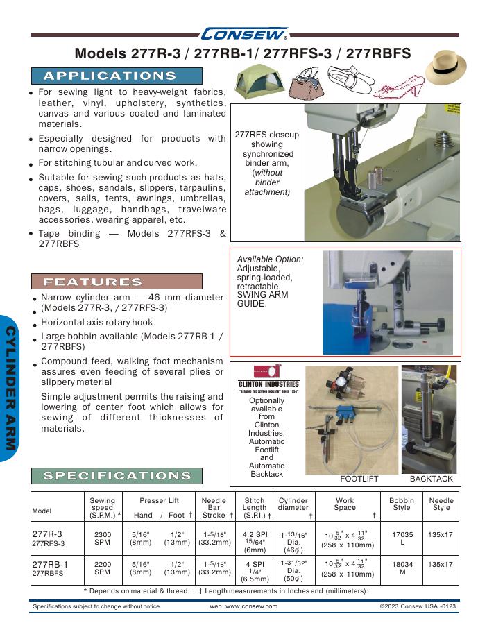 Consew 277R Series Brochure