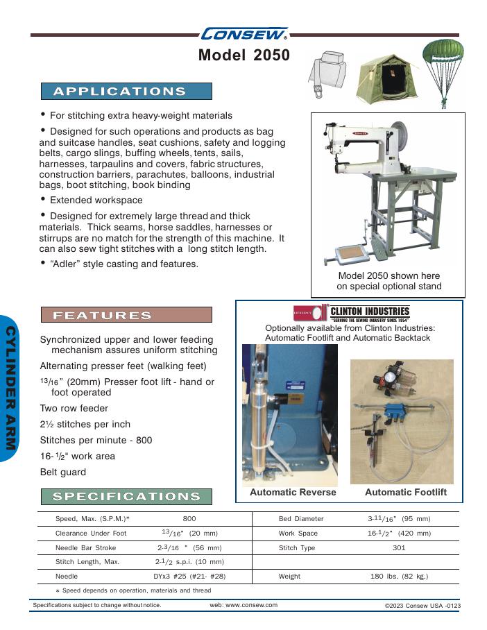 Consew 2050 Series Brochure