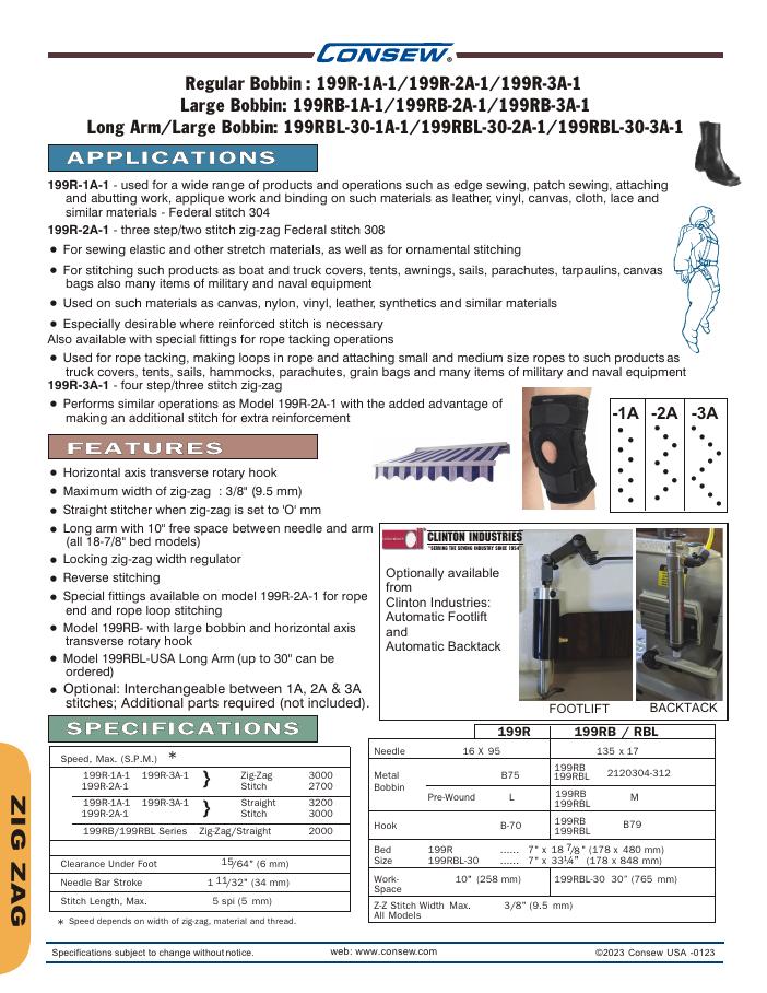 Consew 199R Series Brochure