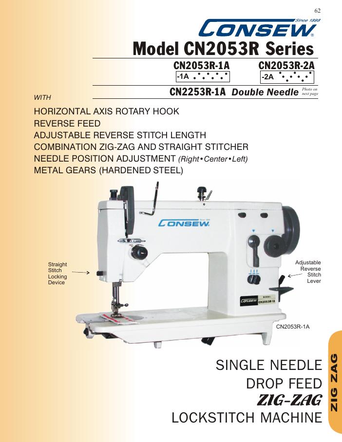 Cutex Pie prensatelas Teflon Zig Zag 0.276 in - Singer 20U, Consew  CN-2053R, Yamata FY-20U