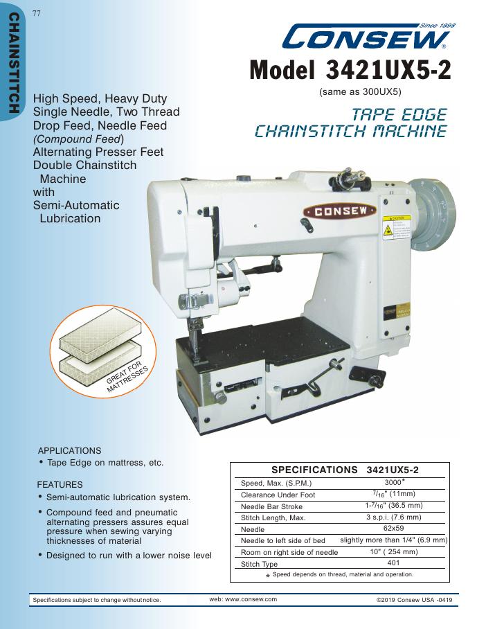 Consew 3421UX5-2 Series Brochure