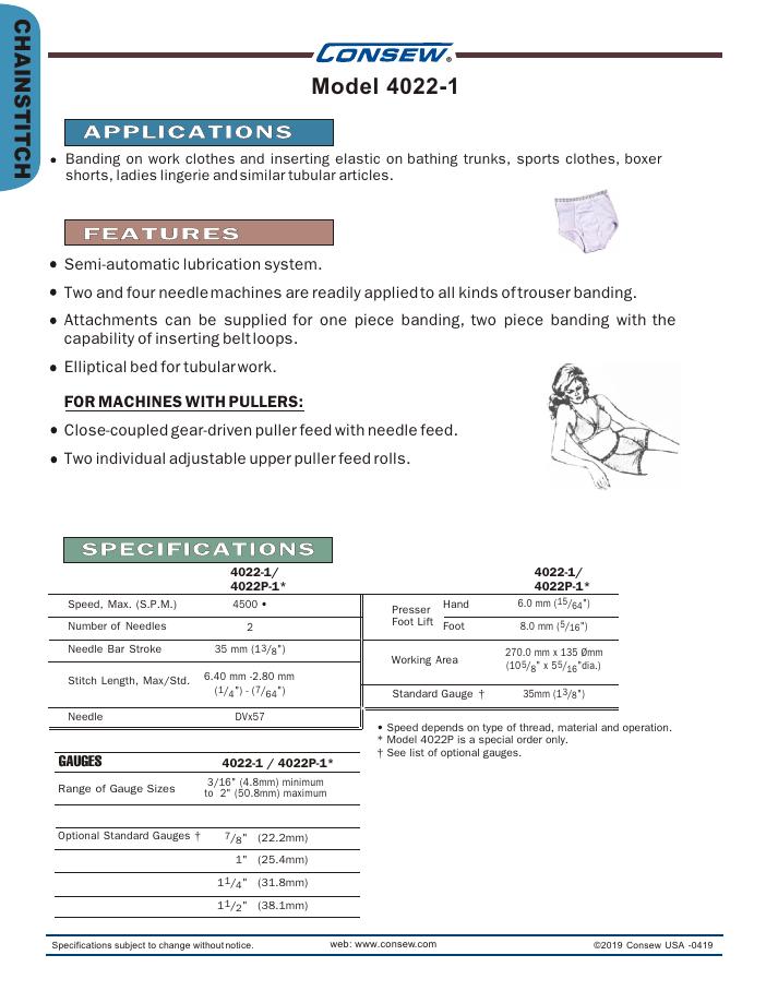 Consew 4022-1 Series Brochure