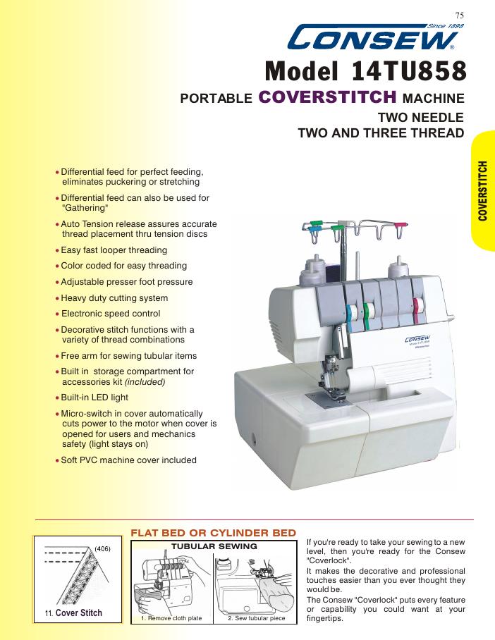 Consew 14TU858 Series Brochure