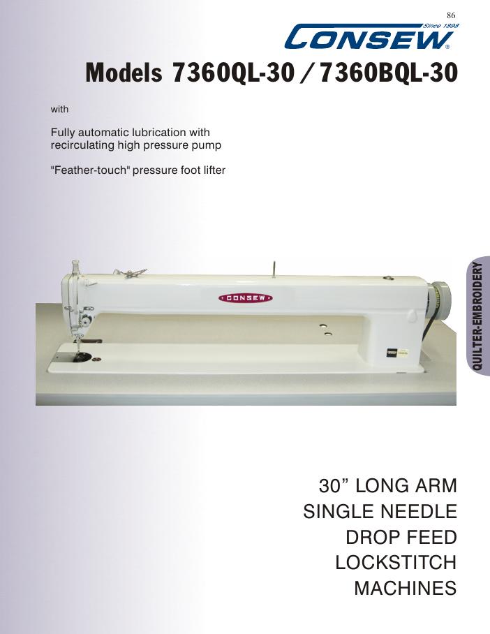 Consew 7360QL-30 / 7360BQL-30 Brochure