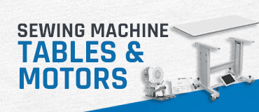Tables and motors for industrial sewing machines for sale.