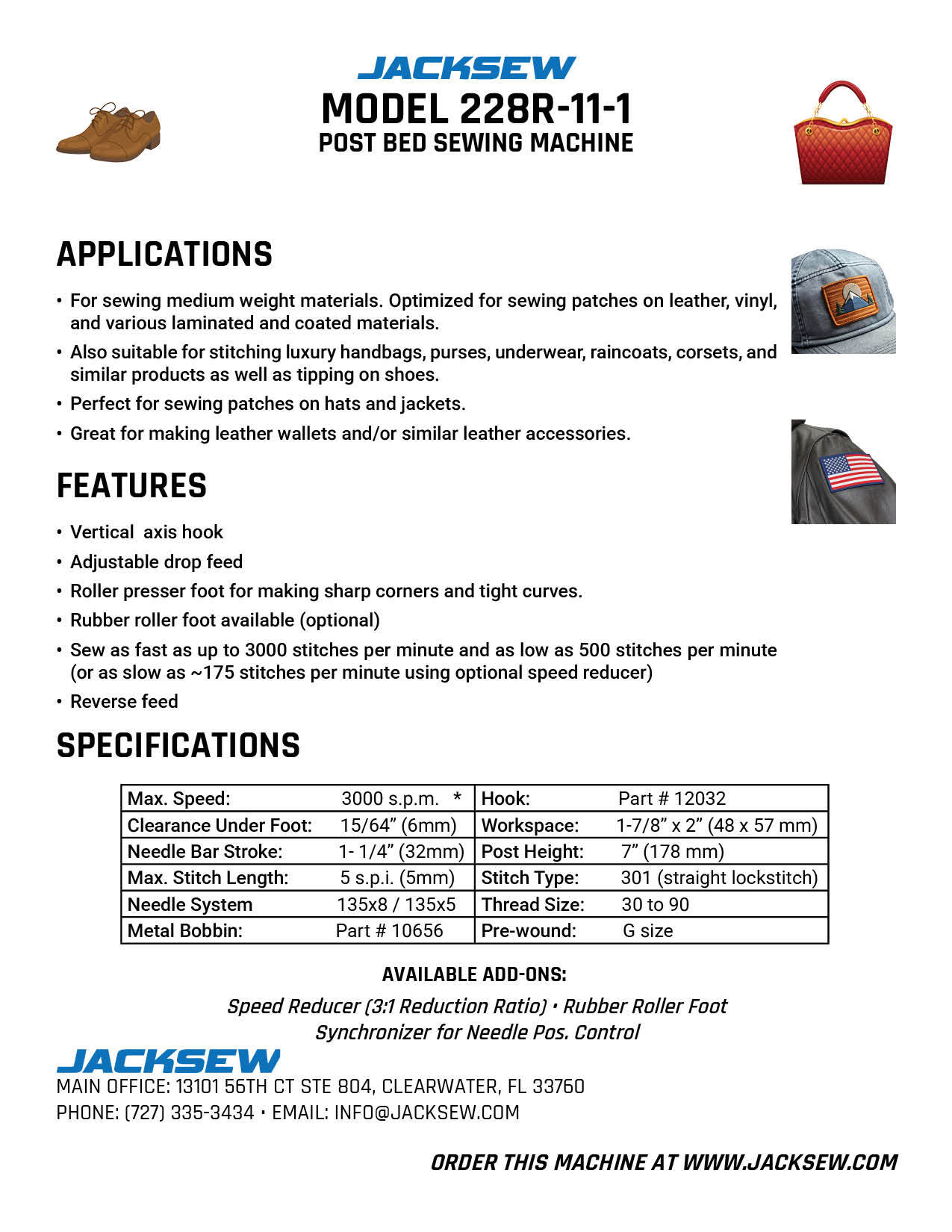 Jacksew 228R-11-1 Series Brochure