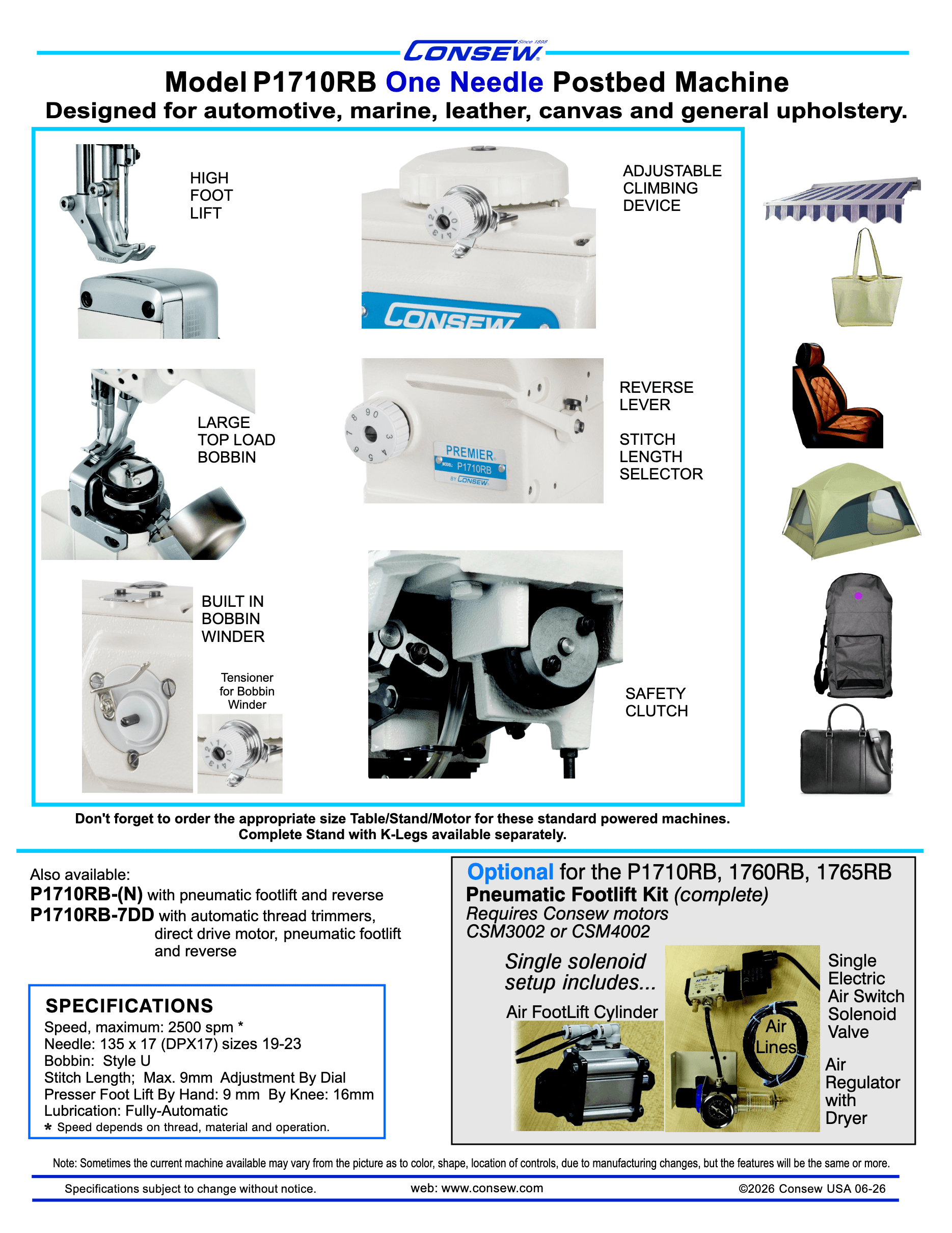 Consew 289RB-2 Series Brochure